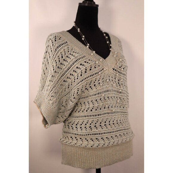 White House Black Market Open‎ Knit V-Neck Sweater Size XS - Picture 2 of 9